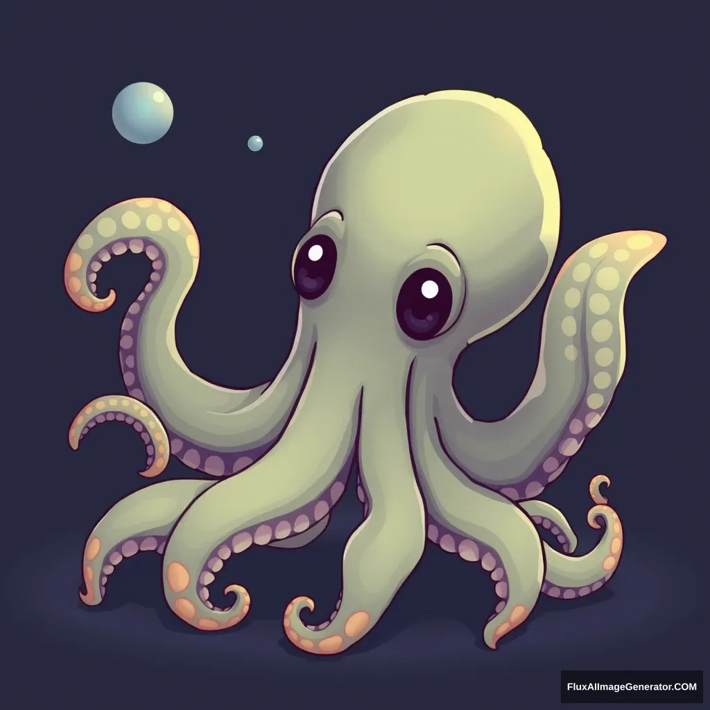 A cute kraken with all limb tips visible.