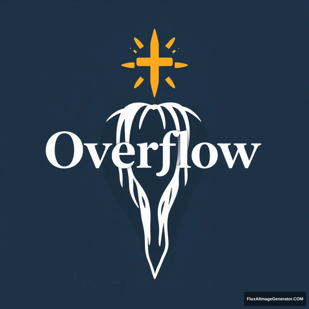 "Overflow", holy logotype, sans-serif style.