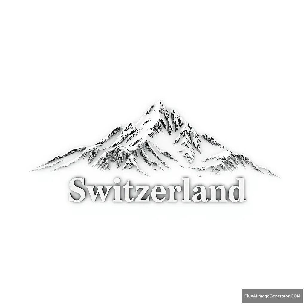 "Switzerland mountain side Name UST engraved"