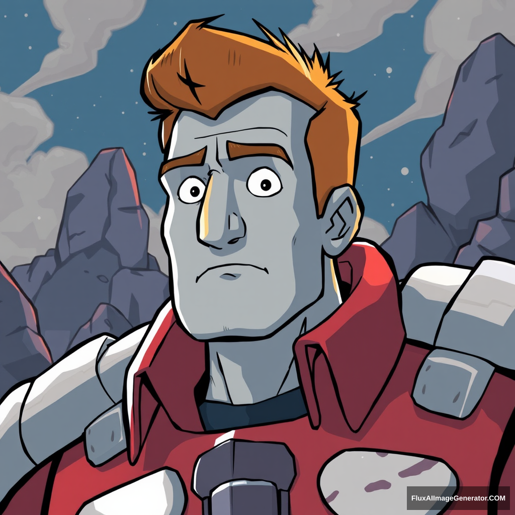 Dean McCoppin from the movie "Iron Giant" in the original art style of the movie. - Image