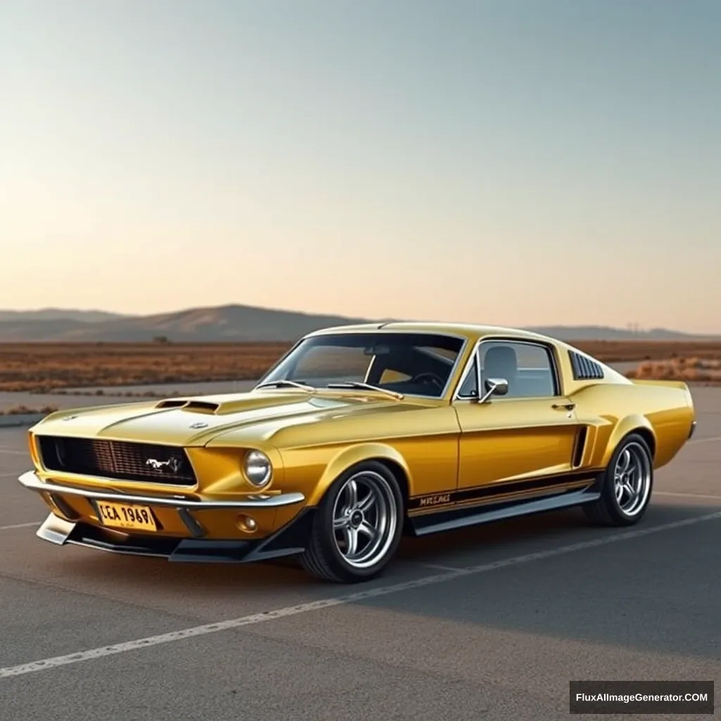 Mustang car but redesigned by Mikoyan-Gurevich.