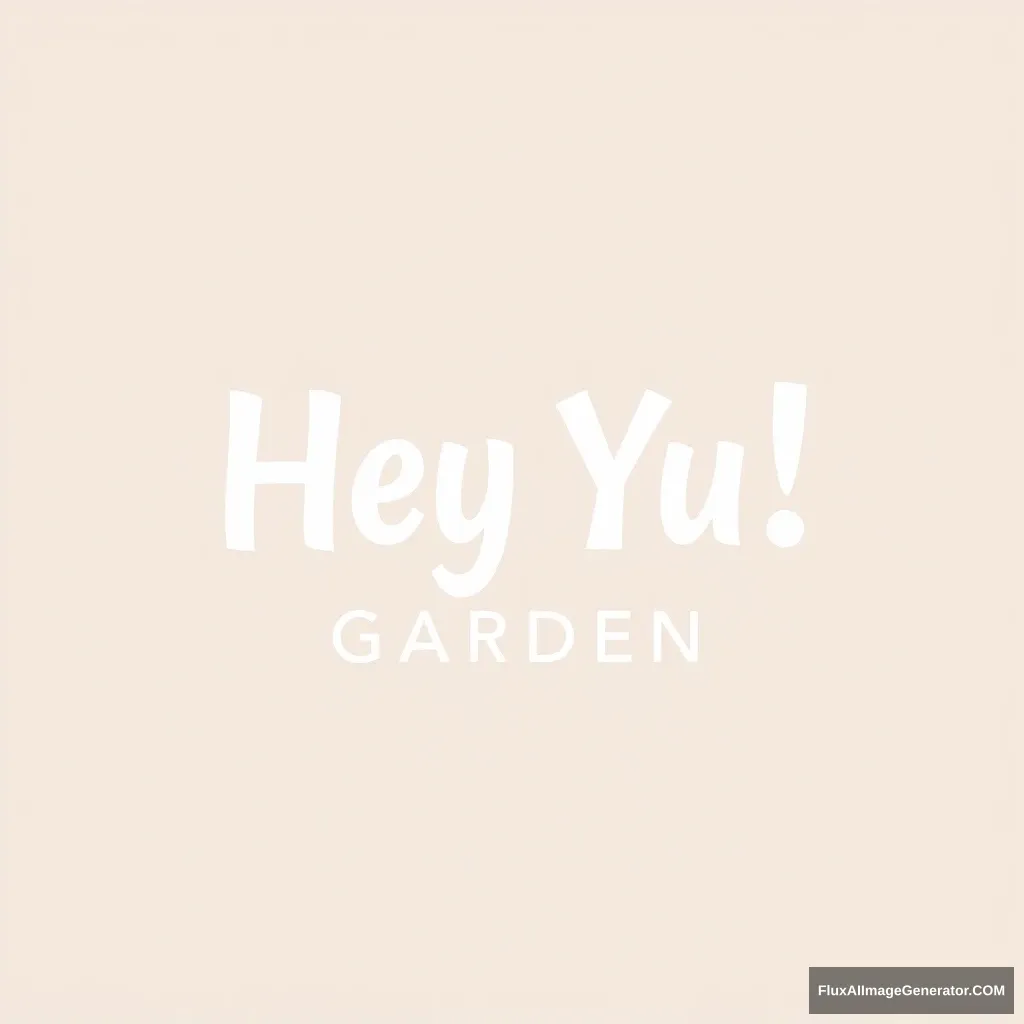 Brand logo of Korean flower house. Name is 'Hey Yu! Garden'. No Chinese/Japanese Characters in logo.