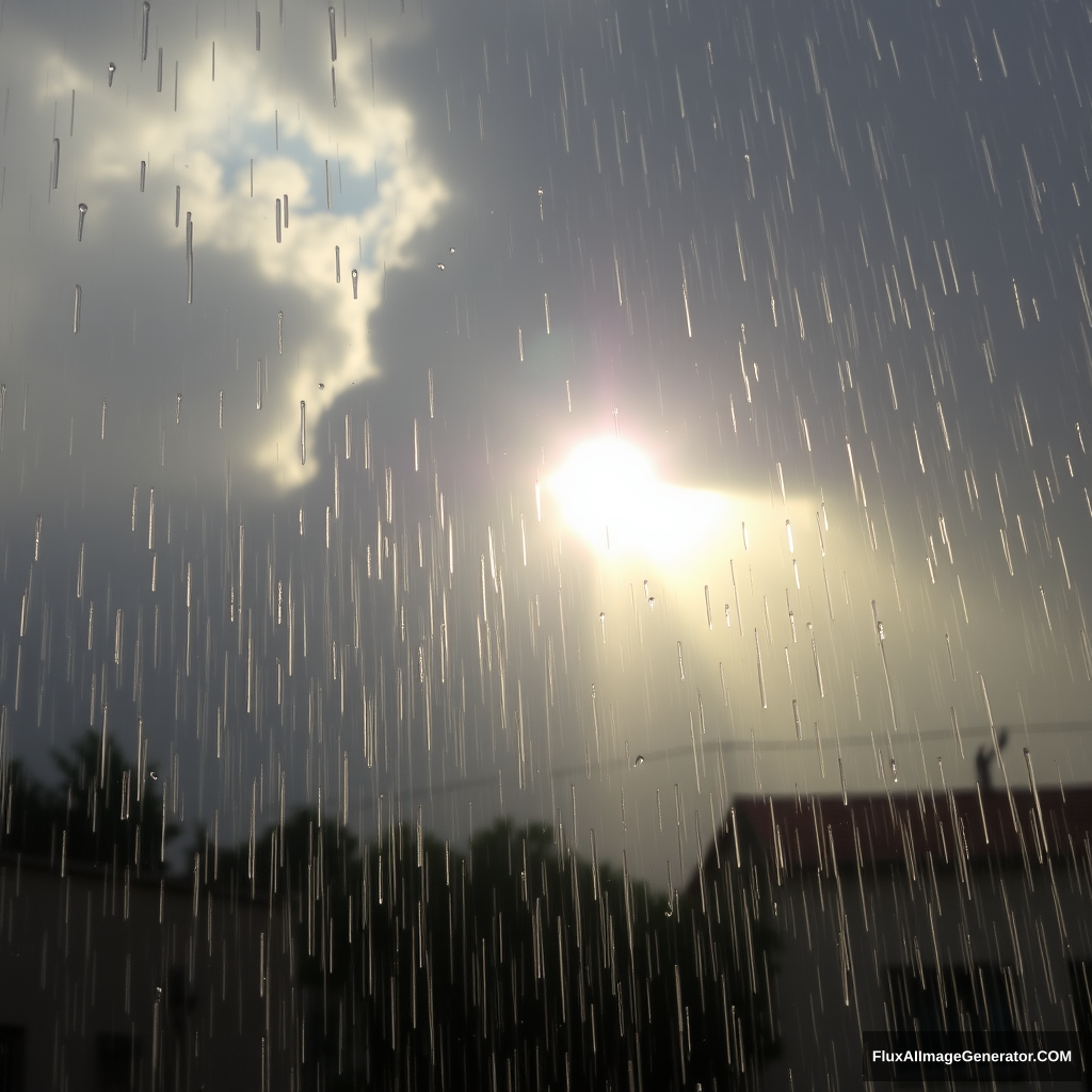 The sun in the rain. - Image