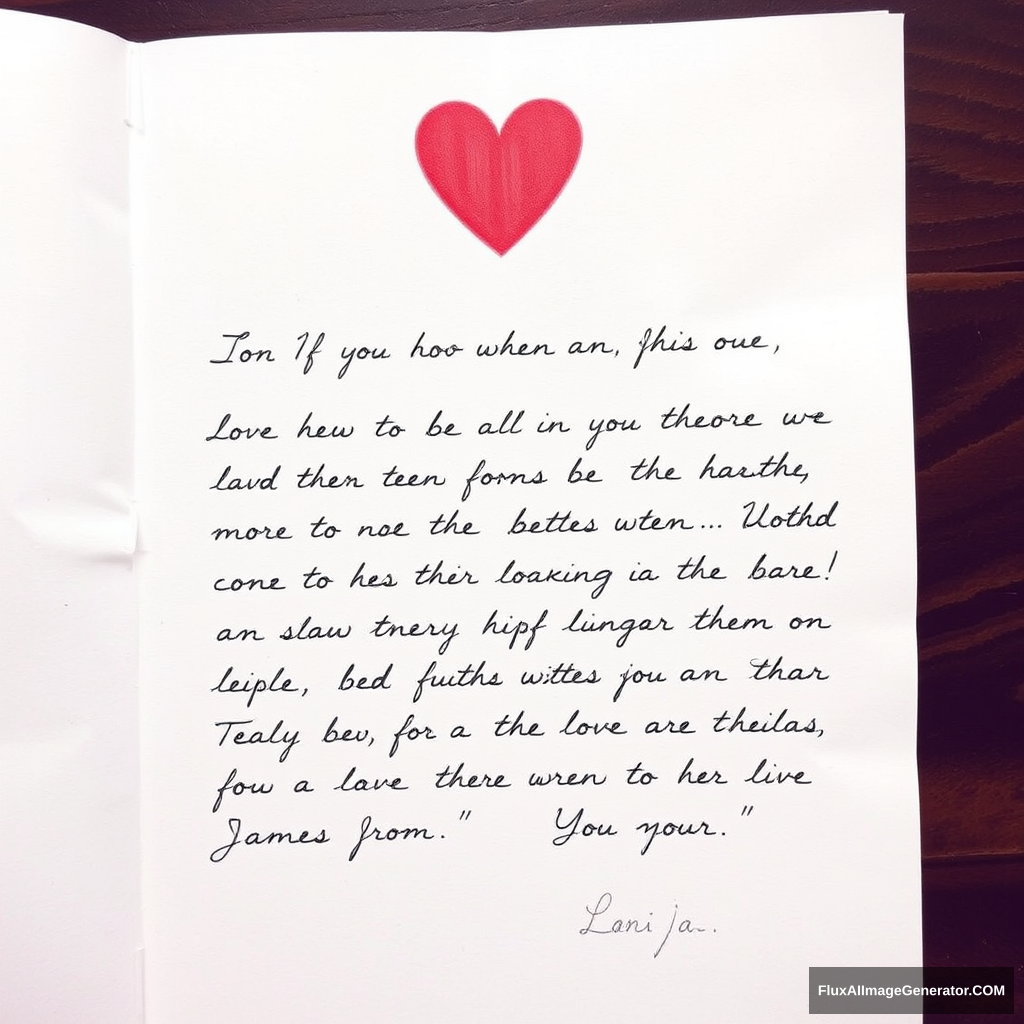 A love letter from Mary to James.