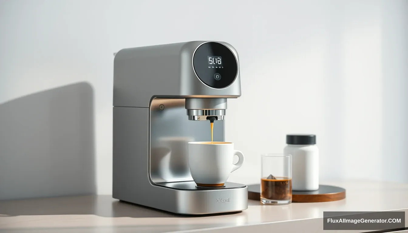 A coffee machine, beautiful, Xiaomi style.