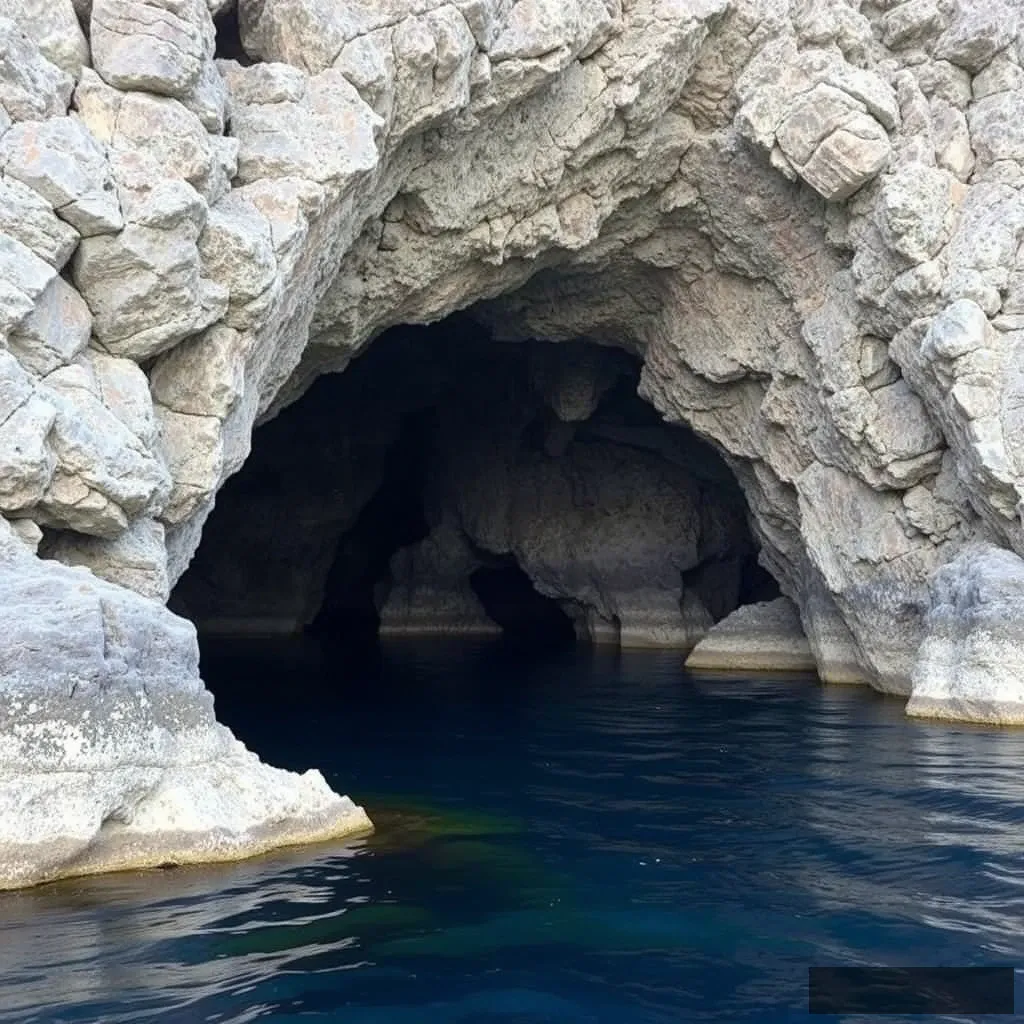 Hidden cave in Georgian Bay