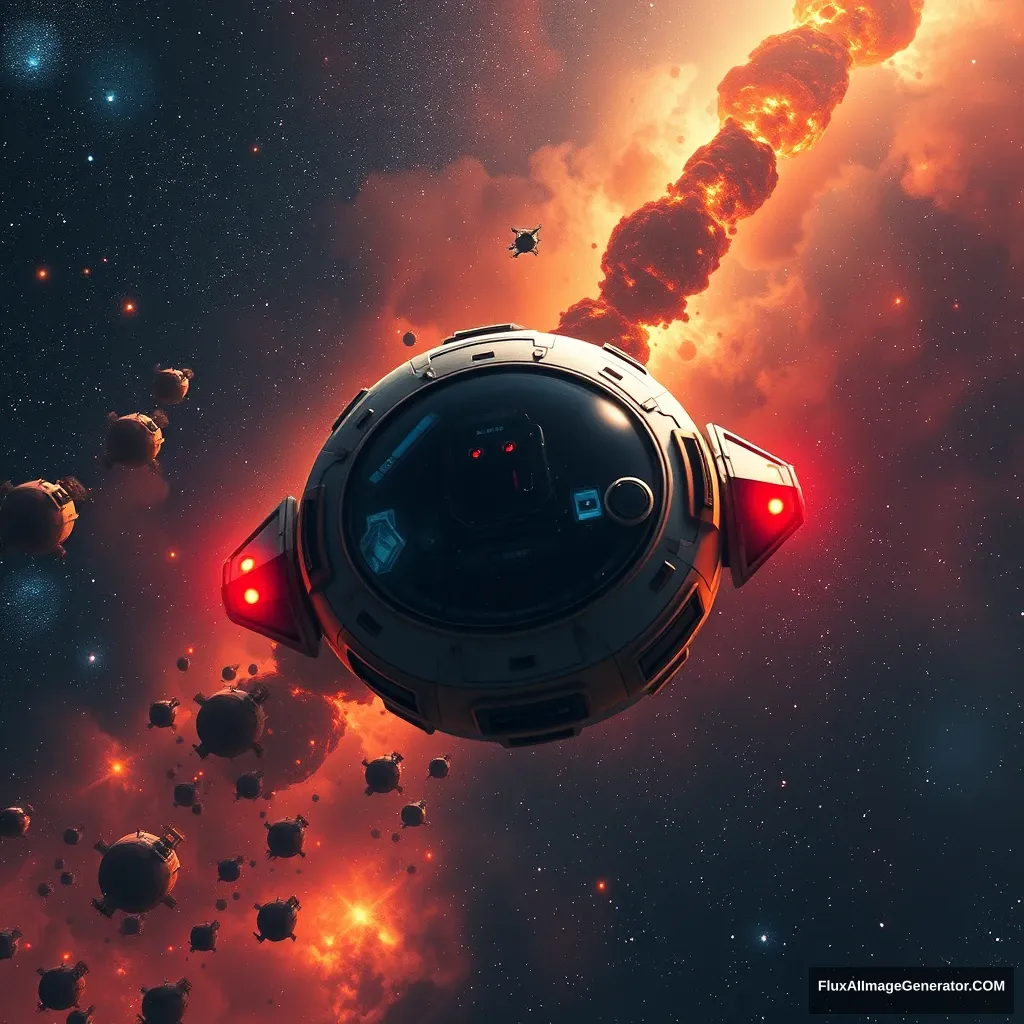 "The game pod is flying in the vast universe." - Image