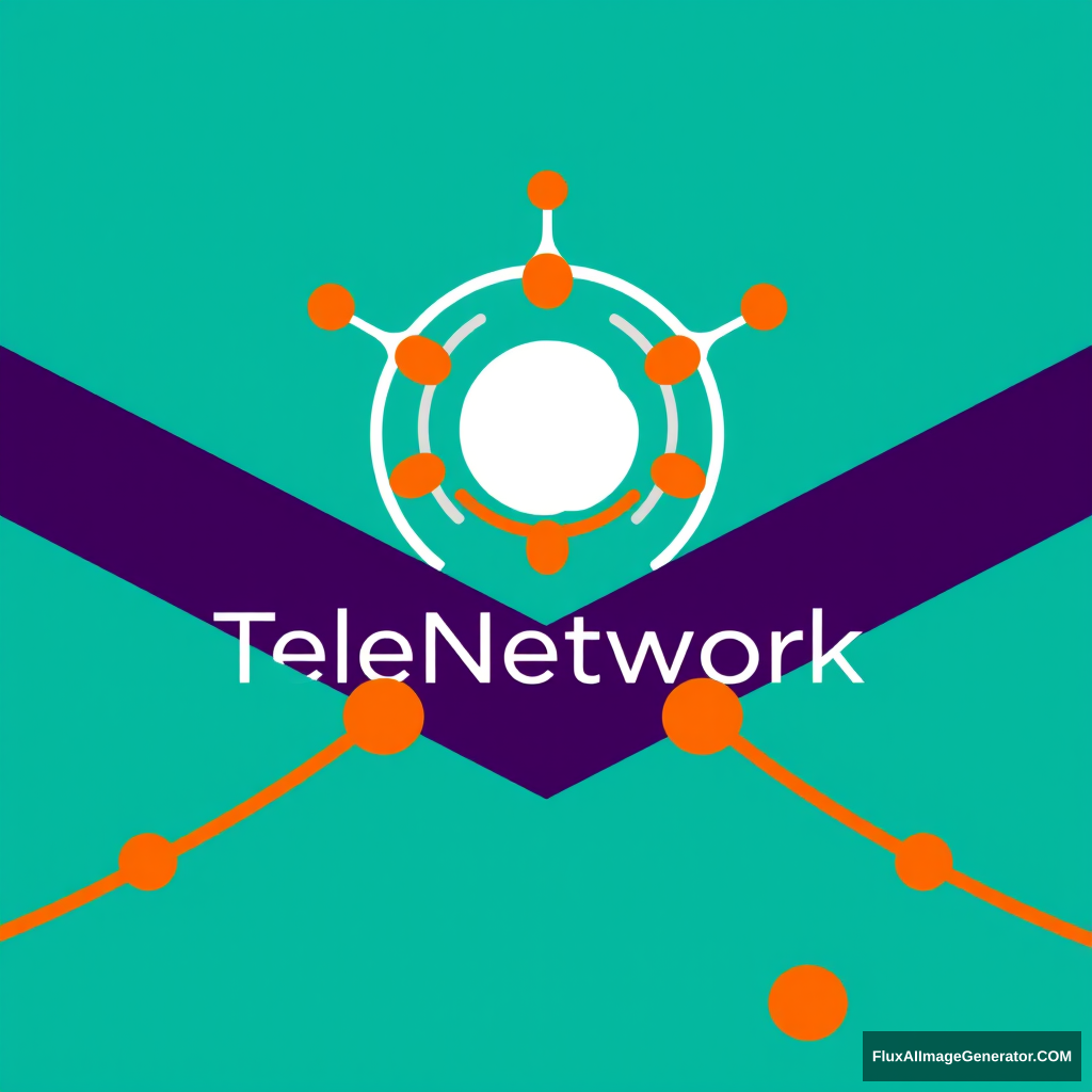 Creative logo of "Unecha TeleNetwork" internet service provider, colors teal and orange.