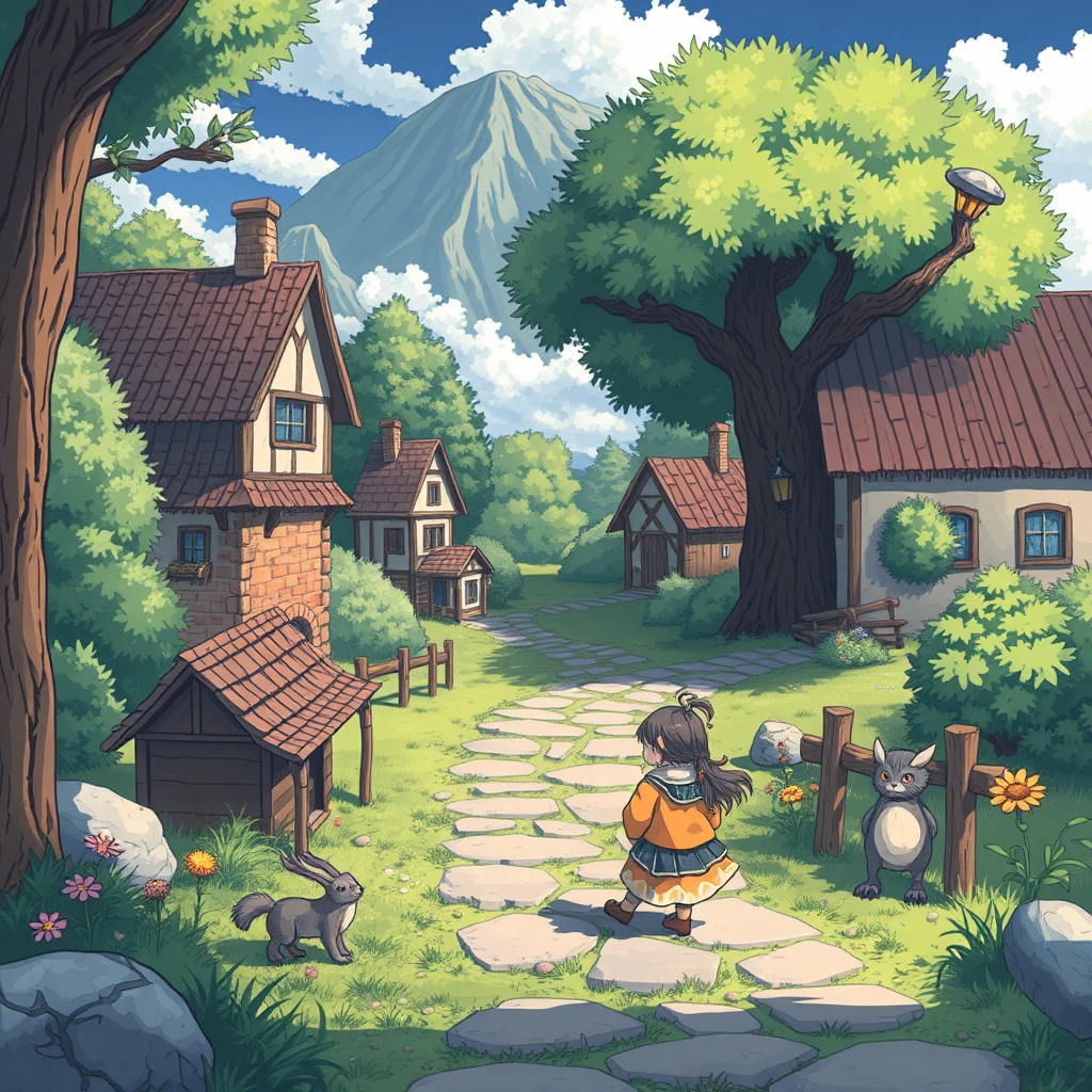 The small, quiet town of Harmony is known for its beautiful nature and peaceful daily life, but it hides a mysterious secret that has been passed down through the ages. The main character is a curious girl named Mina, who sets out on an adventure with her friends to uncover the town's secrets.