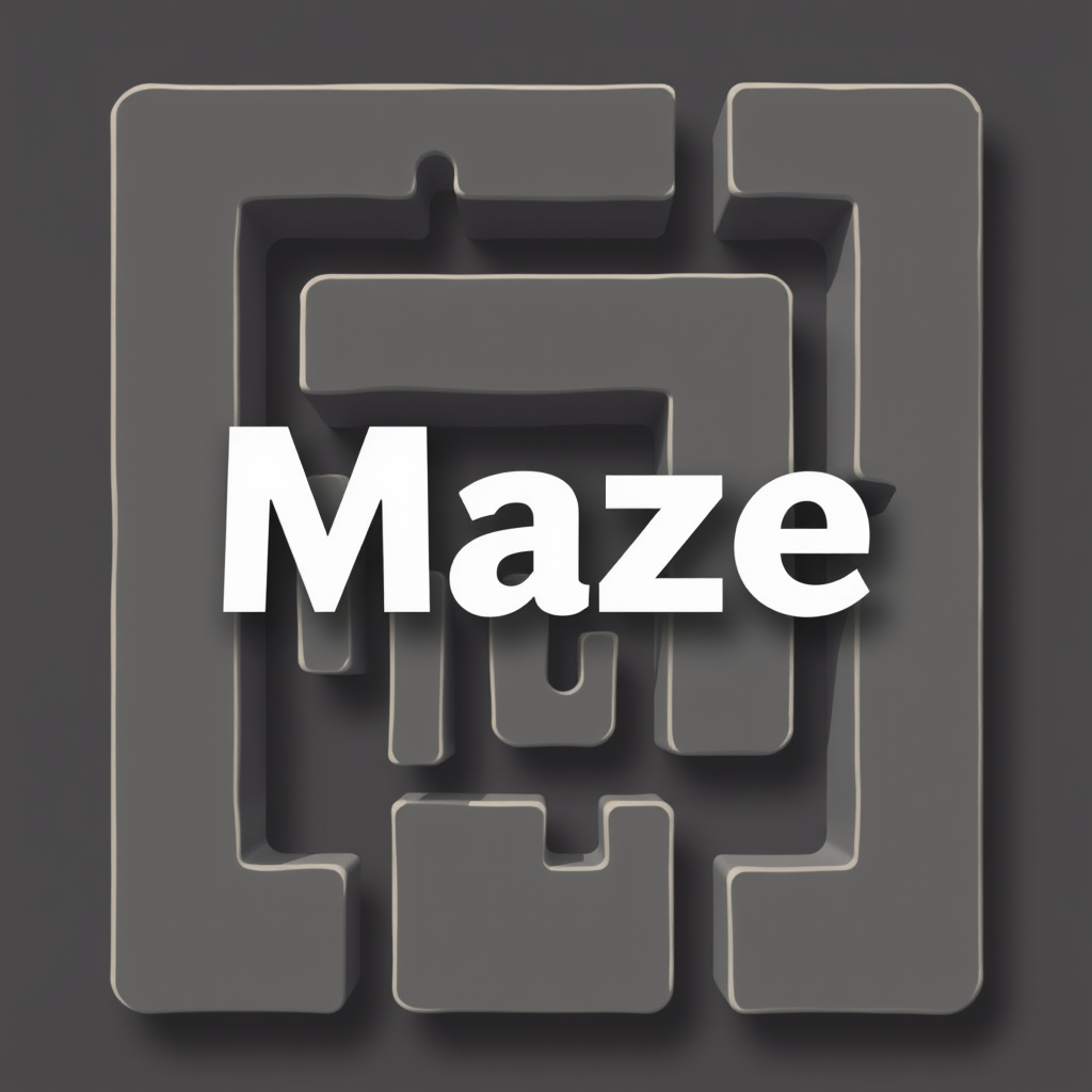 Create title of the text "Maze game classic fun puzzle". - Image