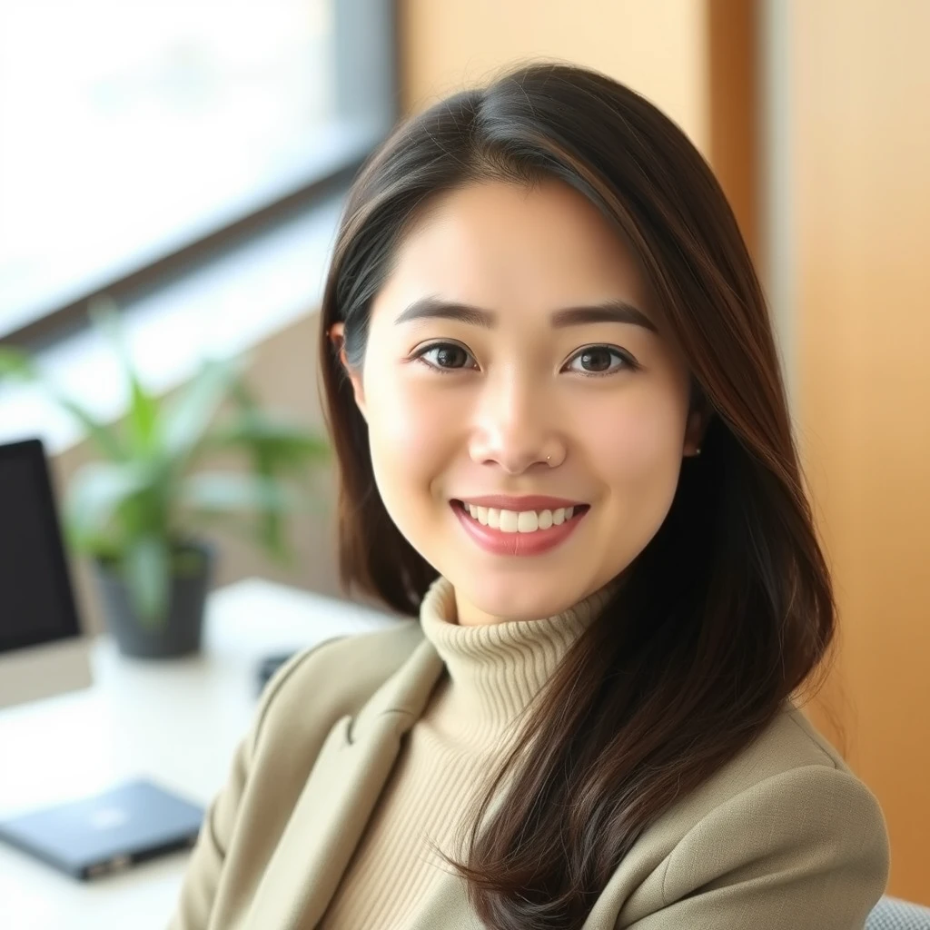 Beautiful Korean office worker woman in her 30s