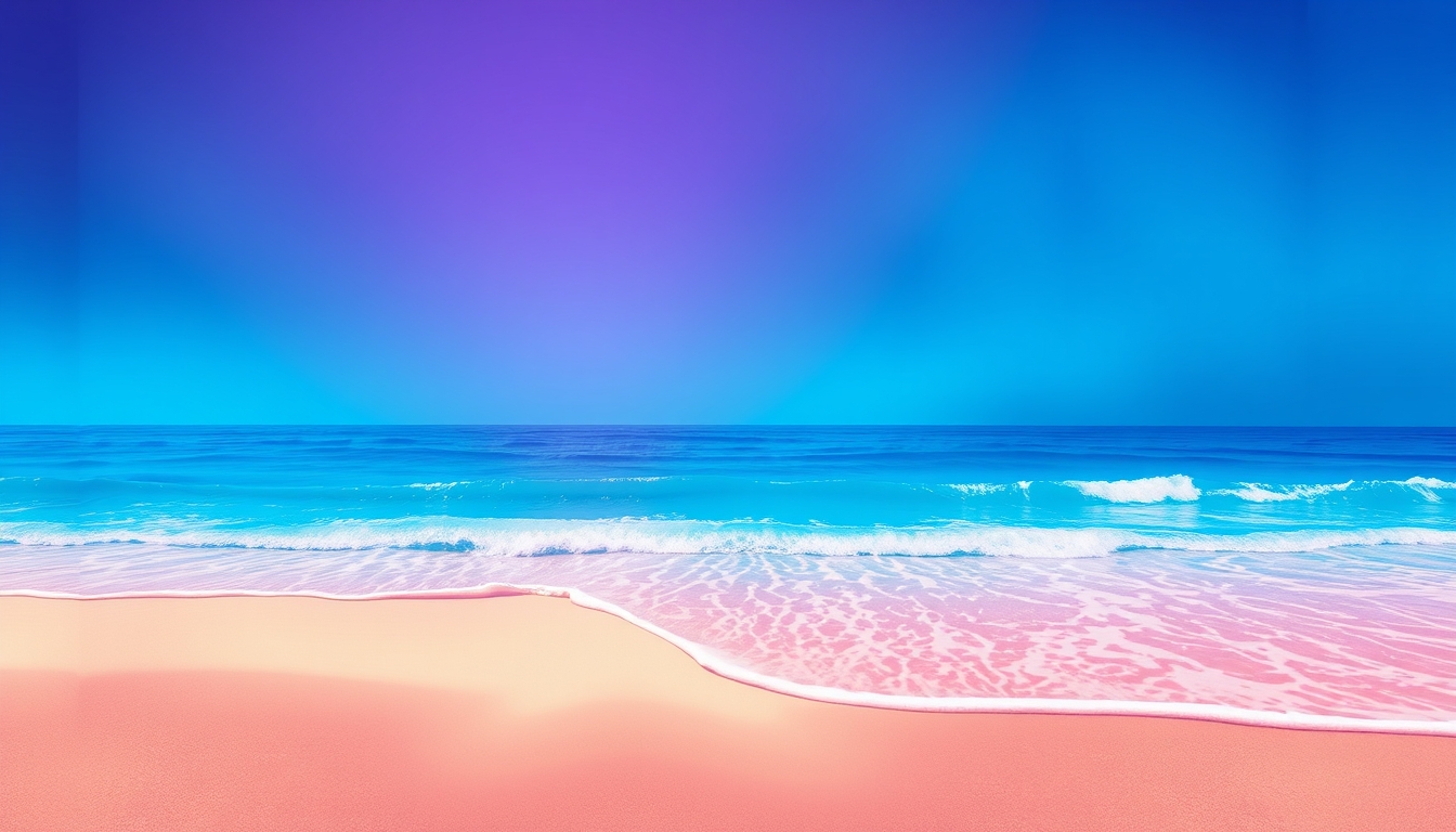 Abstract background sea beach neon