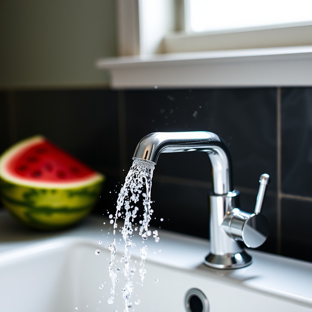 Watermelon sparkle faucet is popping out.