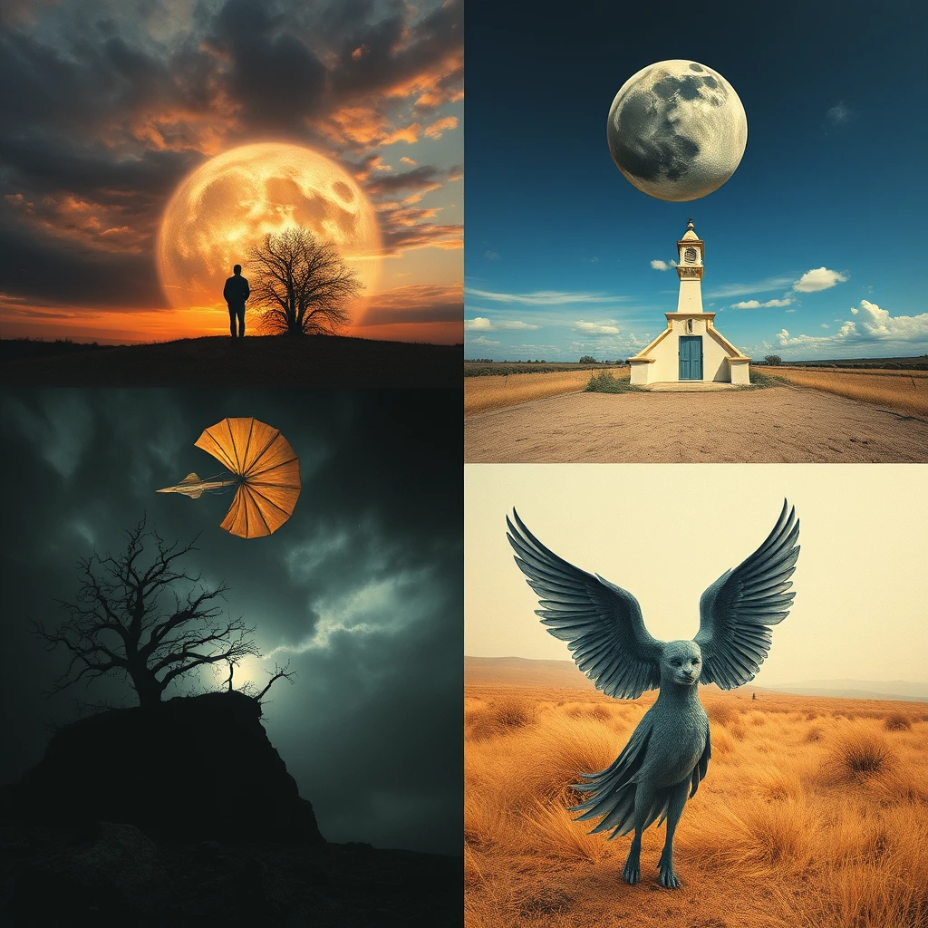 a collage of different strange images from dreams