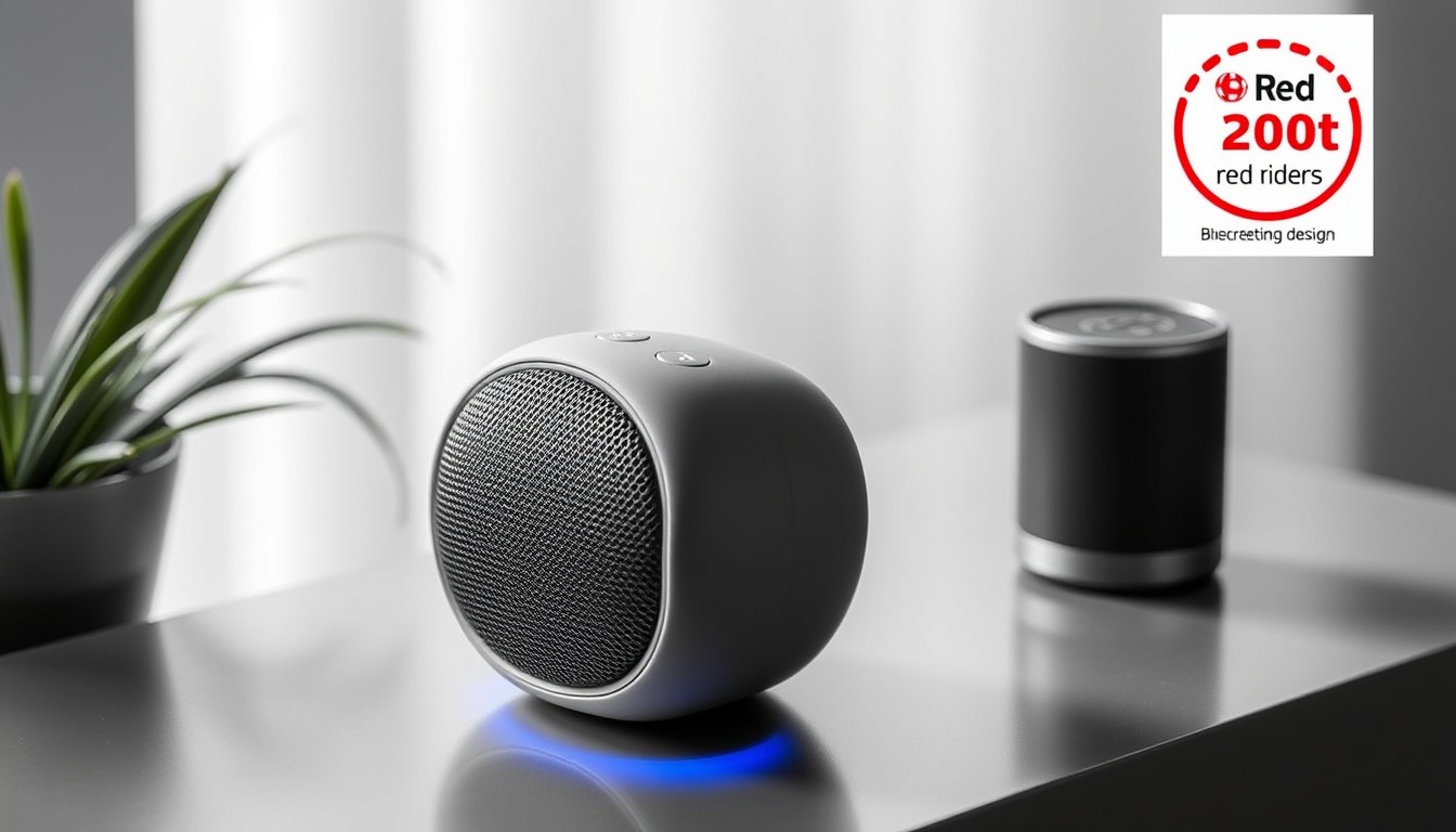 A Bluetooth speaker with perfect industrial design, made of high-grade engineering plastic, cylindrical shape, artistic feel, in the German Red Dot design style. - Image