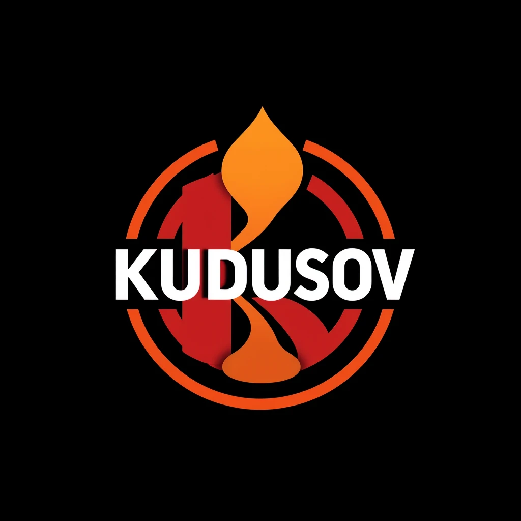 Creative logo from the word - KUDUSOV