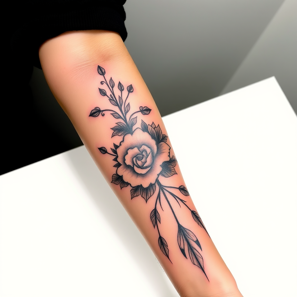 'Tattoo image, inner arm' - Image