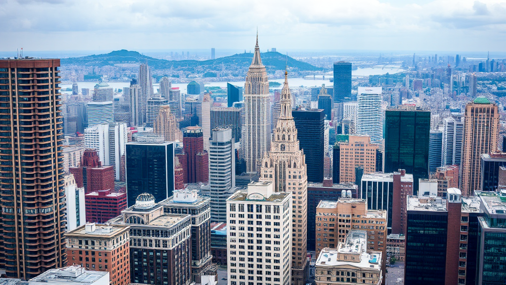 cityscape, busy cityscape, buildings, bustling city