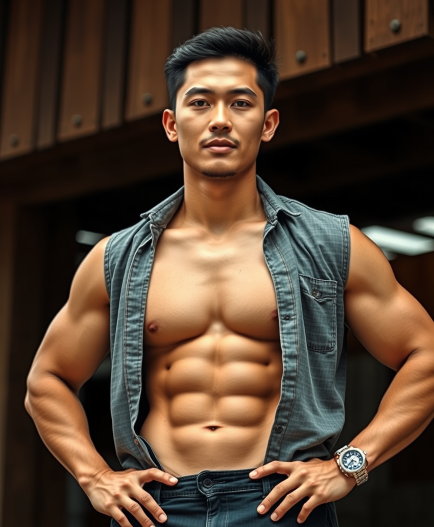 Sixpack Asian Man