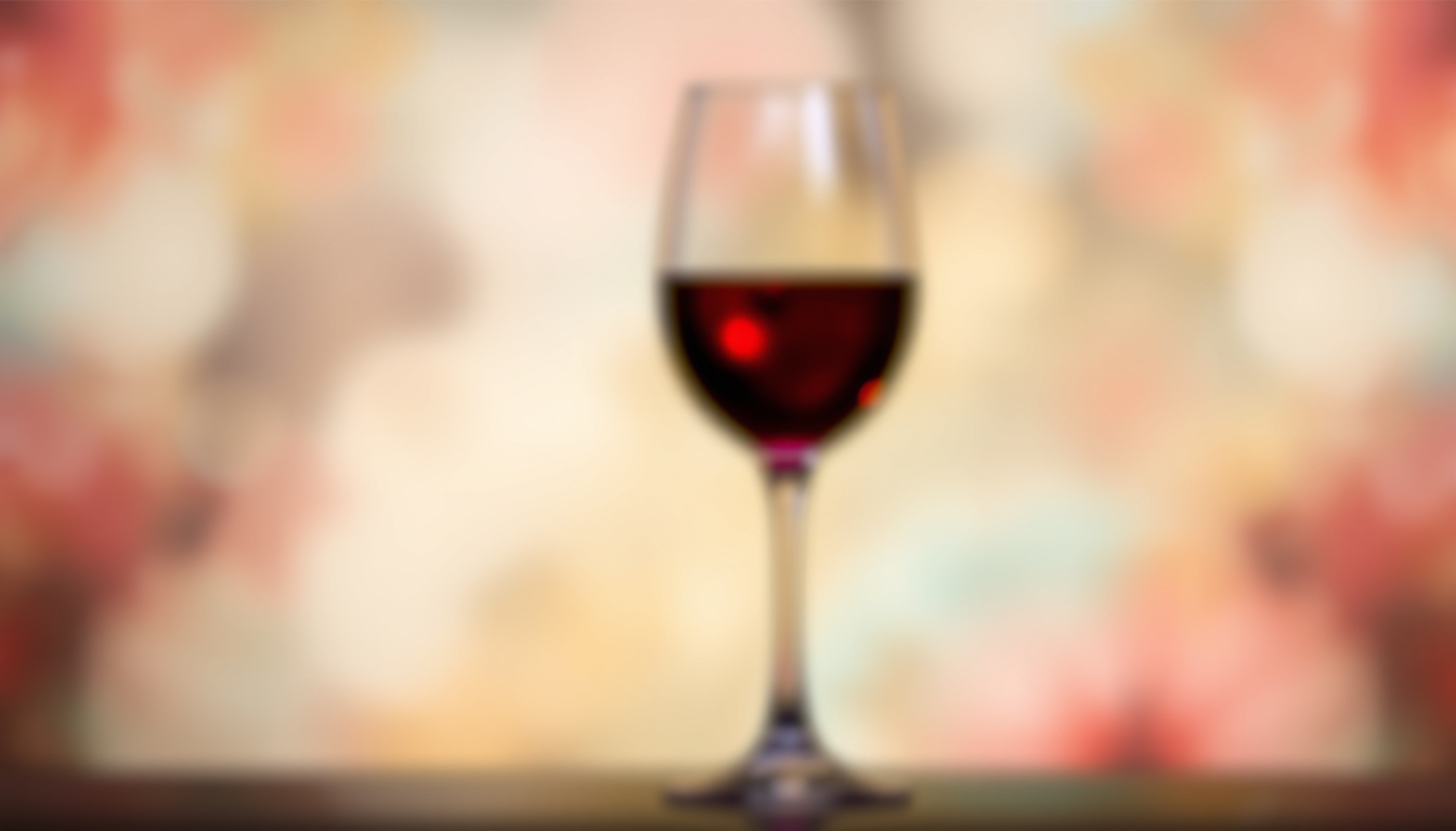 Blurry wine glass with abstract background for web design in Instagram style. - Image