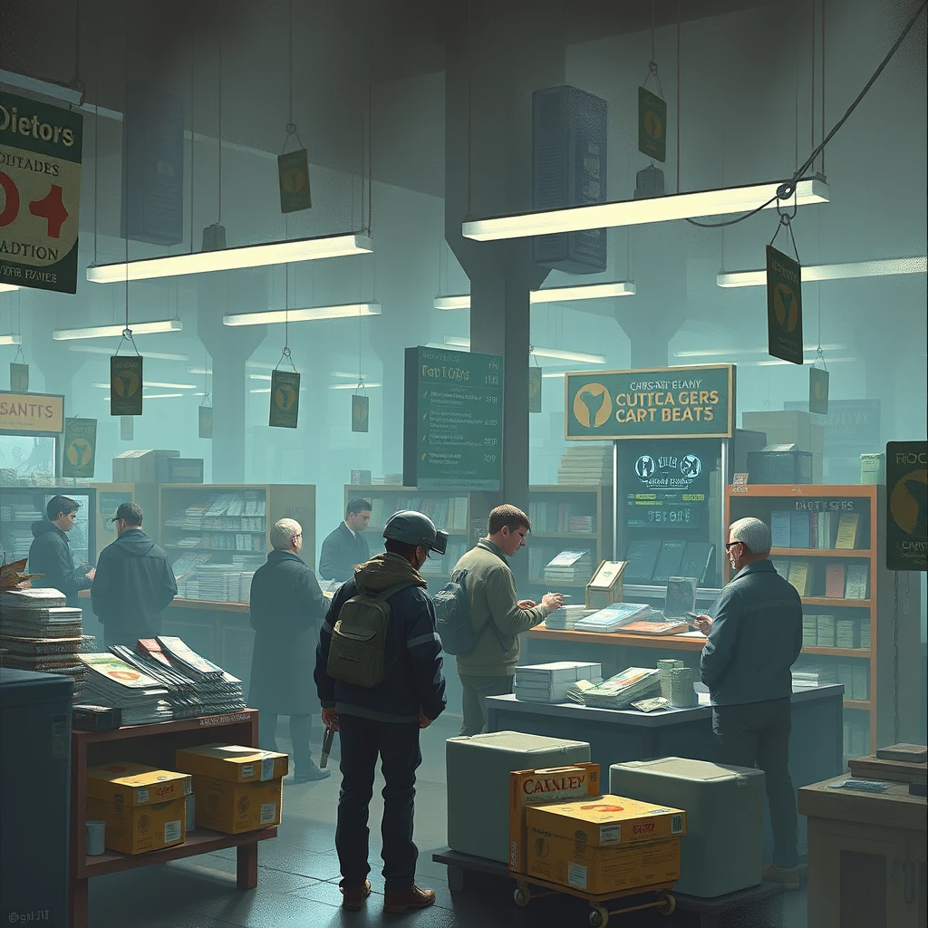 "Future Store Trading Scenes" - Image