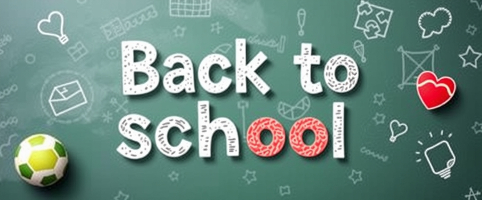 Back to school background, words say "Back to school". - Image