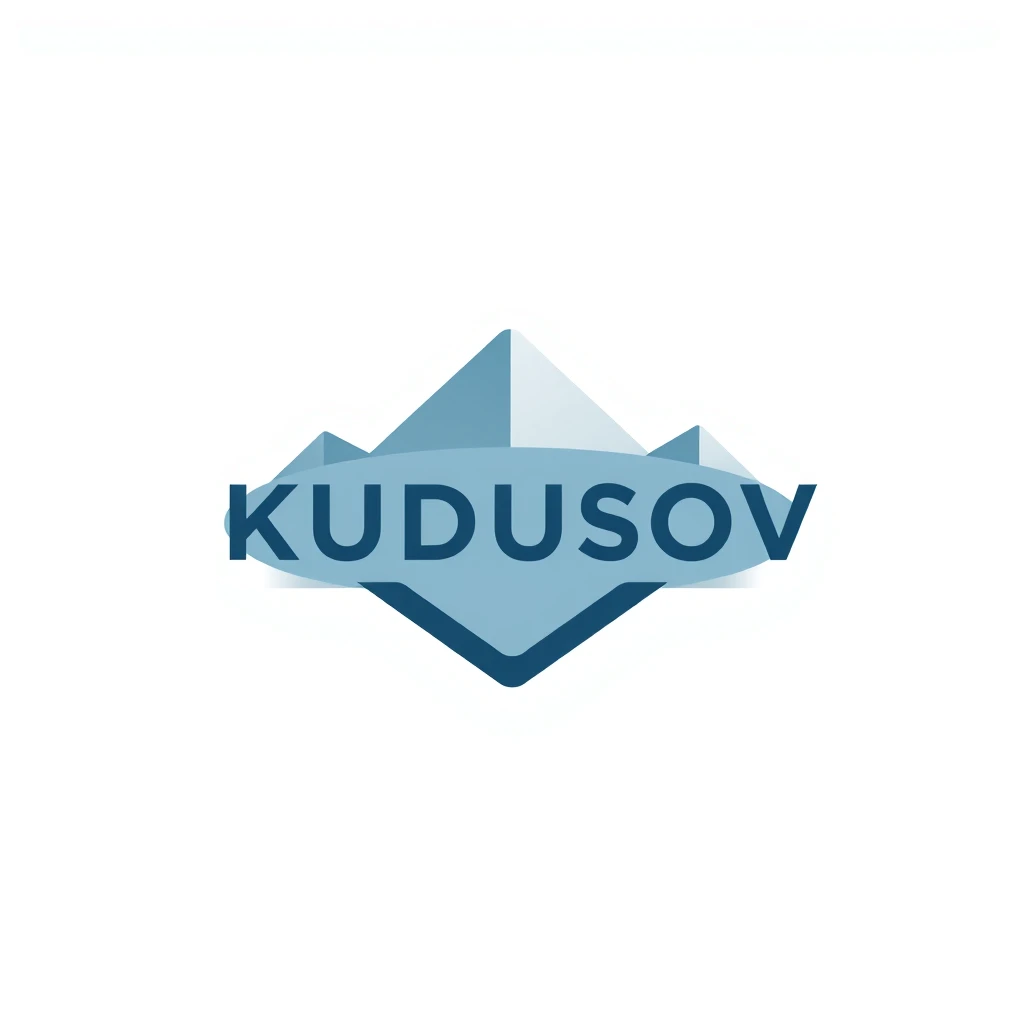 Minimalistic Creative logo from the word - KUDUSOV - Image