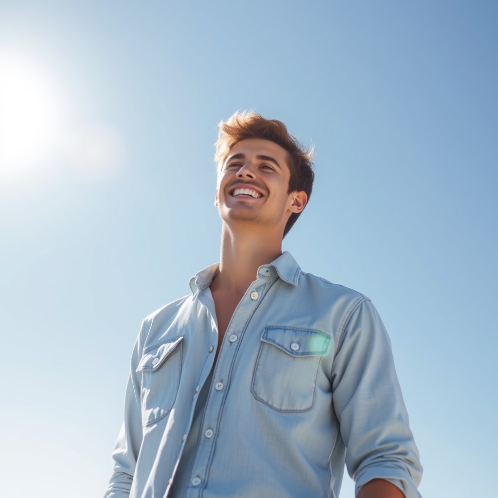 A sunny and handsome young man