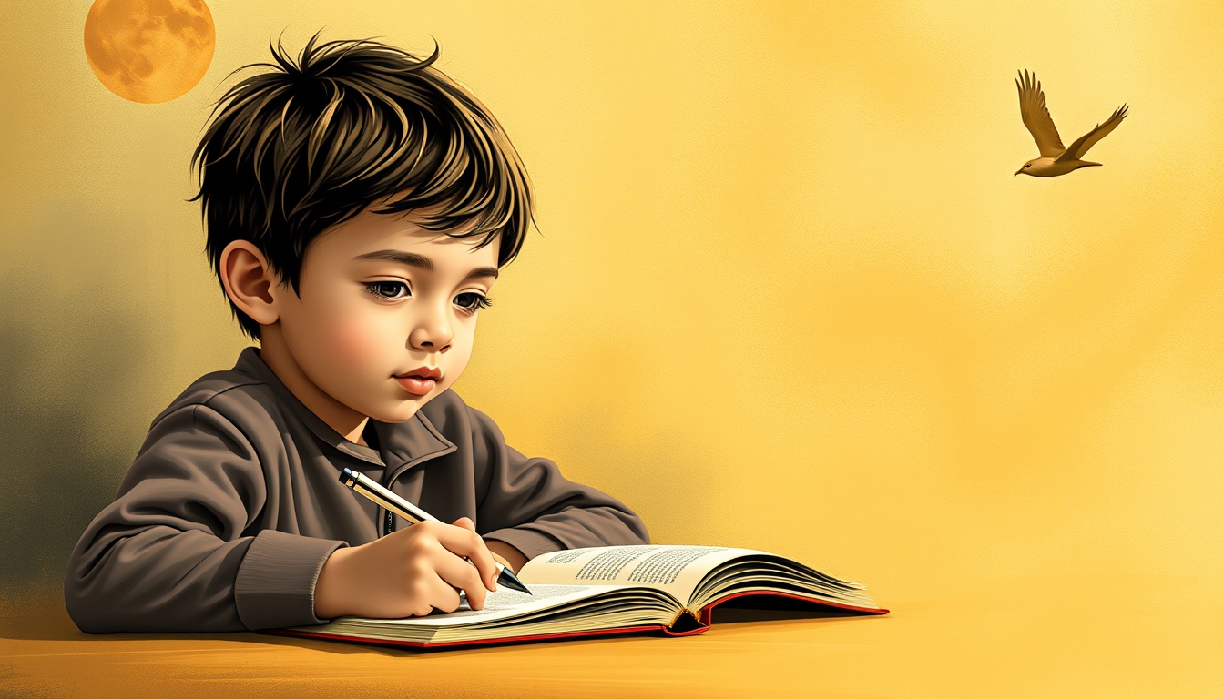 Young Writer: Inspiring Dreams Through the Power of Knowledge and Imagination. - Image