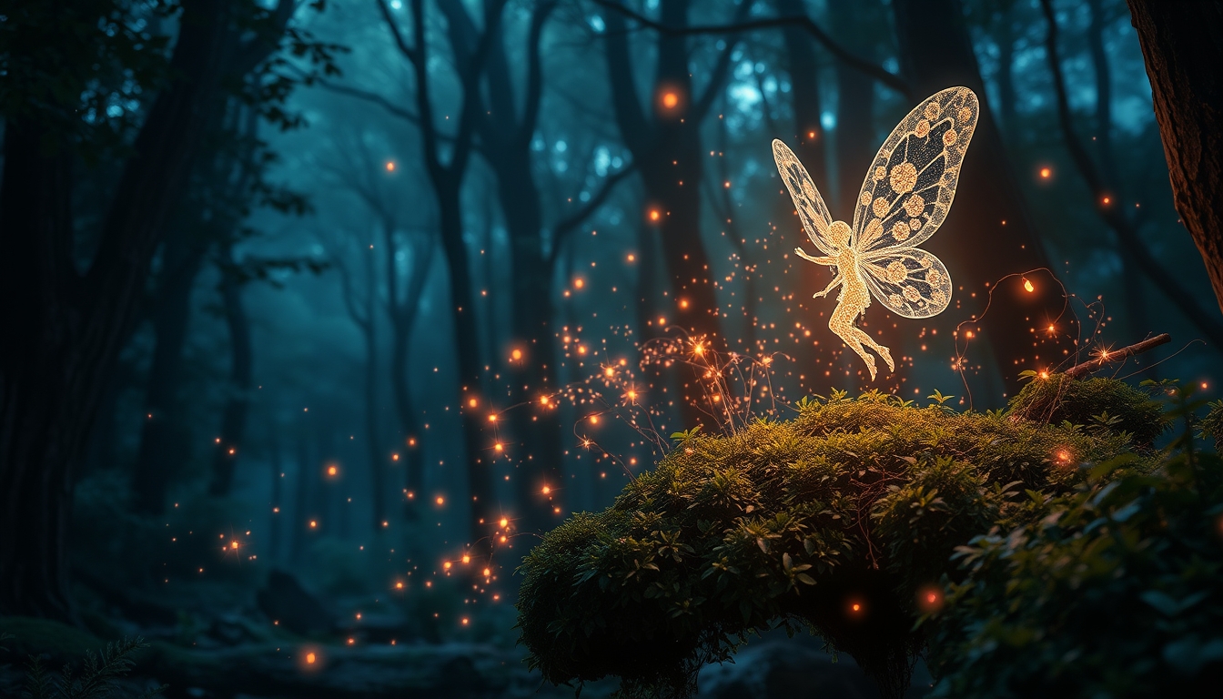 Fairy Glitter: Enchanted Forest Magic, 4K hyperrealistic photo