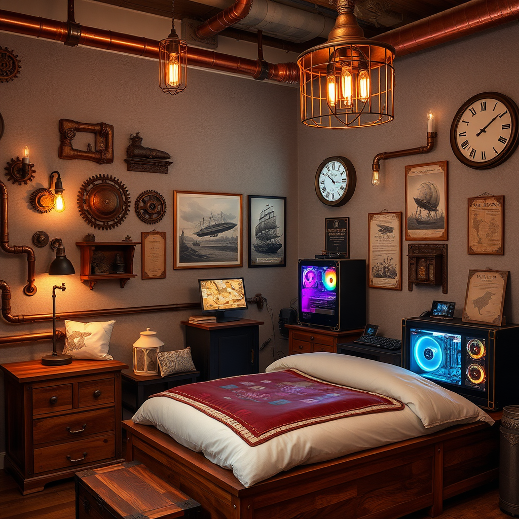 Steampunk Style gaming room