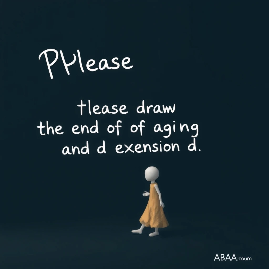 "Please draw the end of aging and the extension of lifespan."