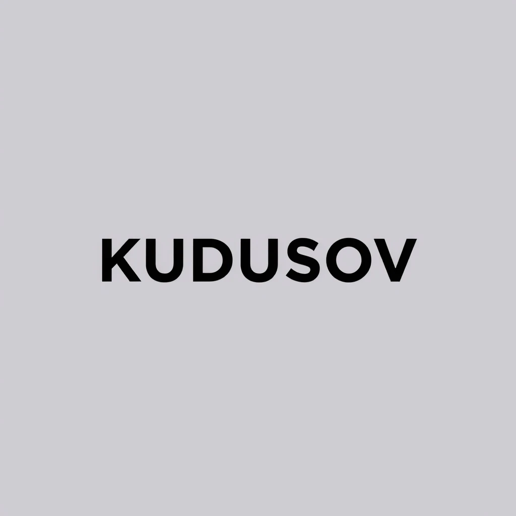 the logo of the word-KUDUSOV - for production cinema video