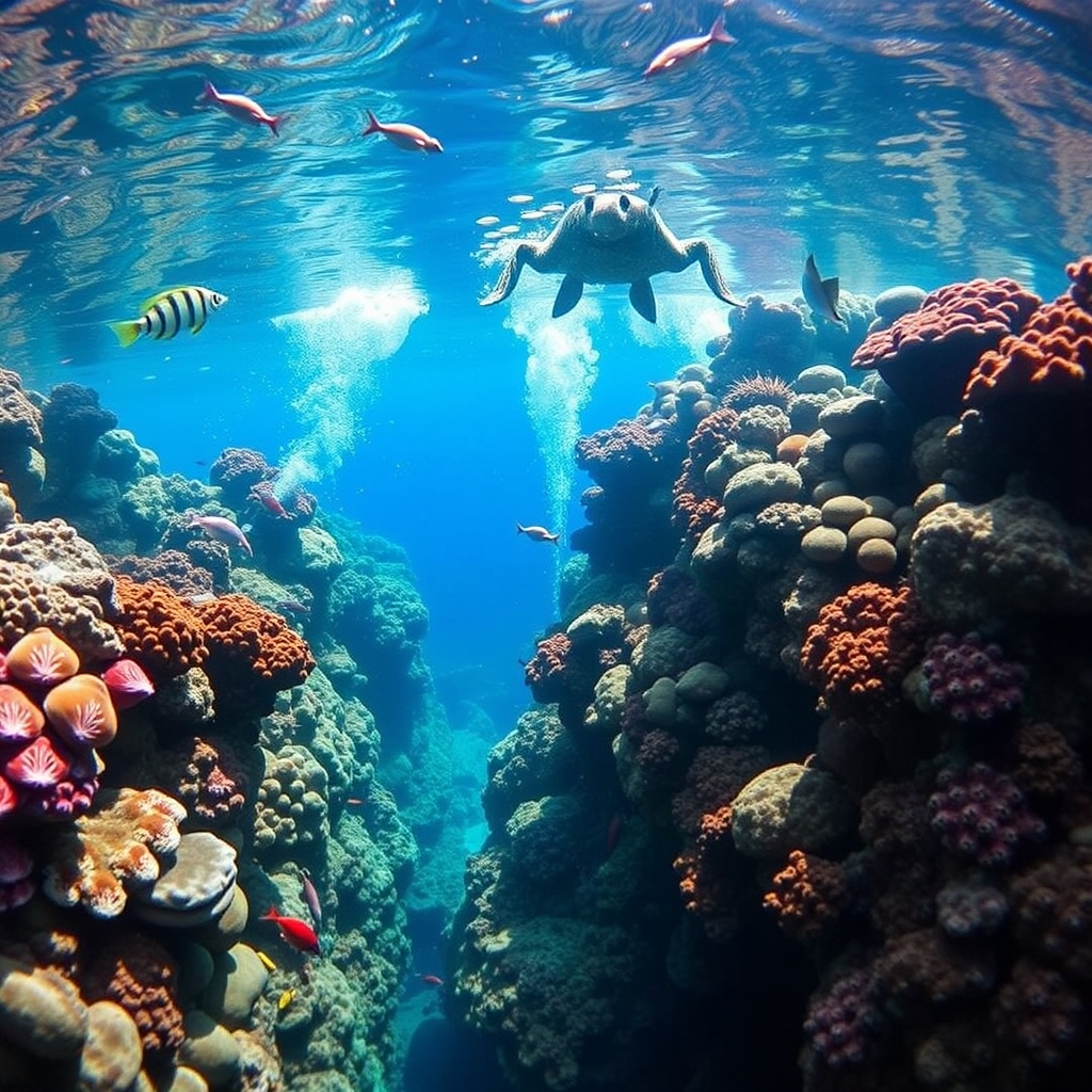 Venture into the heart of the Great Barrier Reef, a mesmerizing underwater paradise, where the rich tapestry of marine life unfolds before your eyes, offering an unparalleled opportunity.