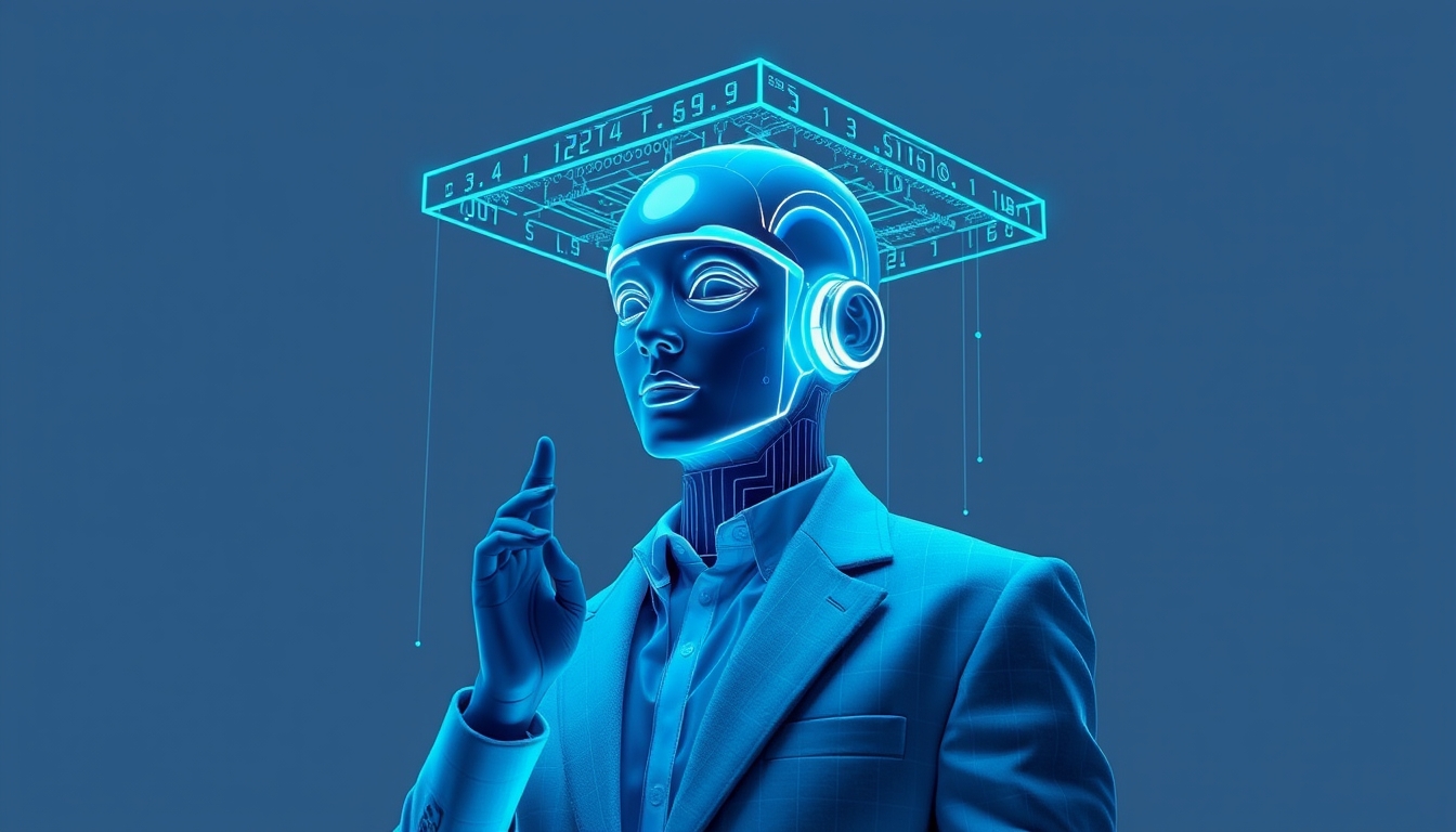 Holographic financial advisor, symbolizing AI-driven personal finance.