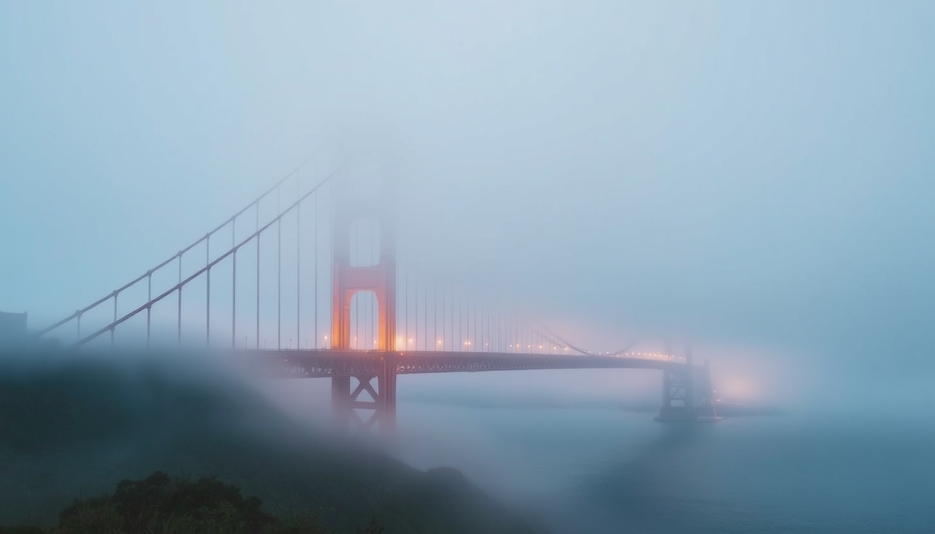 Golden Gate Bridge in a Dreamlike Fog