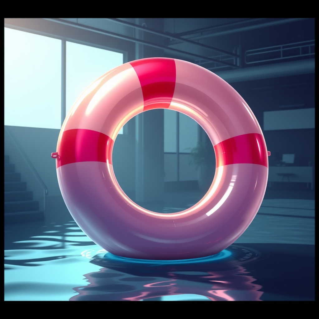 inflatable ring, digital art design