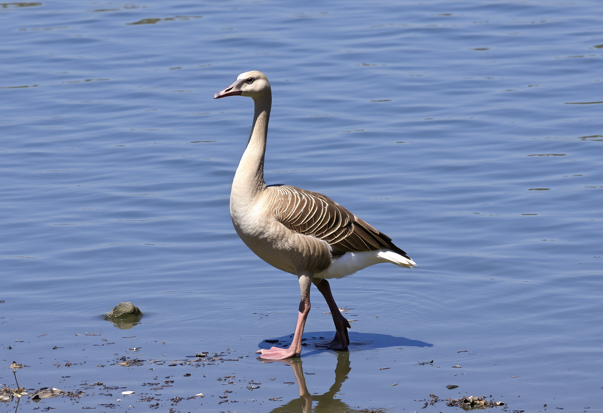 A goose bird (Anser Anser)