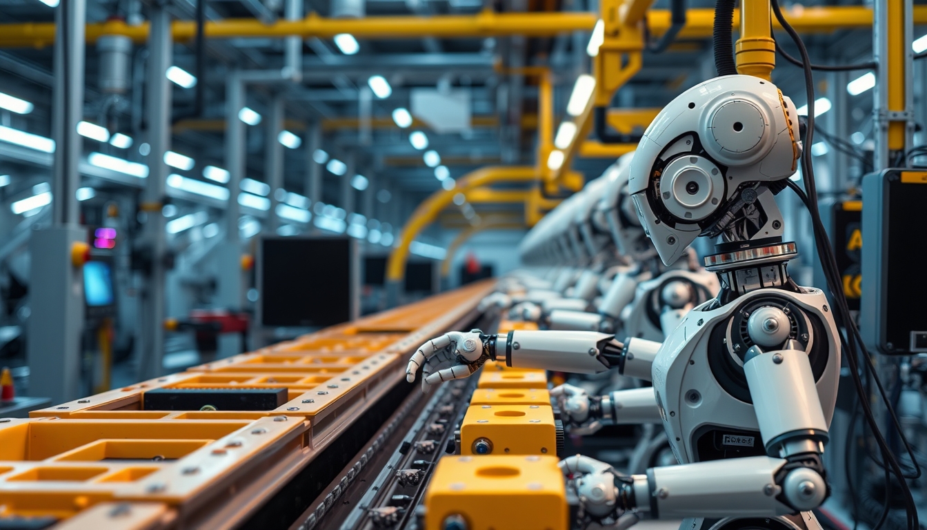 AI-driven robotic assembly line, symbolizing automation in the new economy. - Image