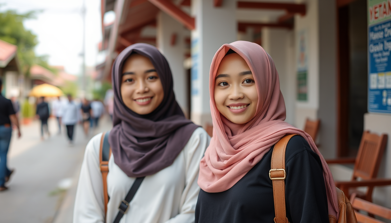 'Indonesian girls are very beautiful, wearing everyday clothes.'