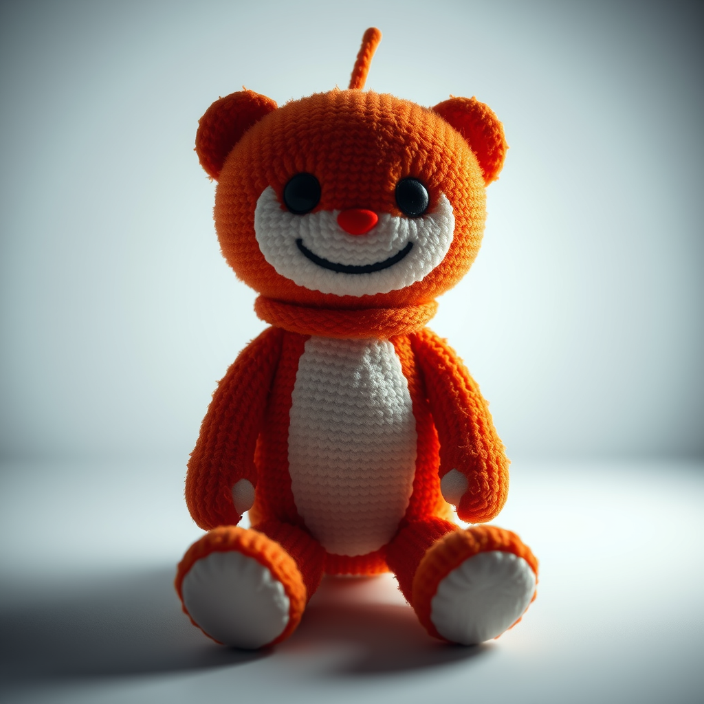 Reddit plushie, product shot, studio lighting