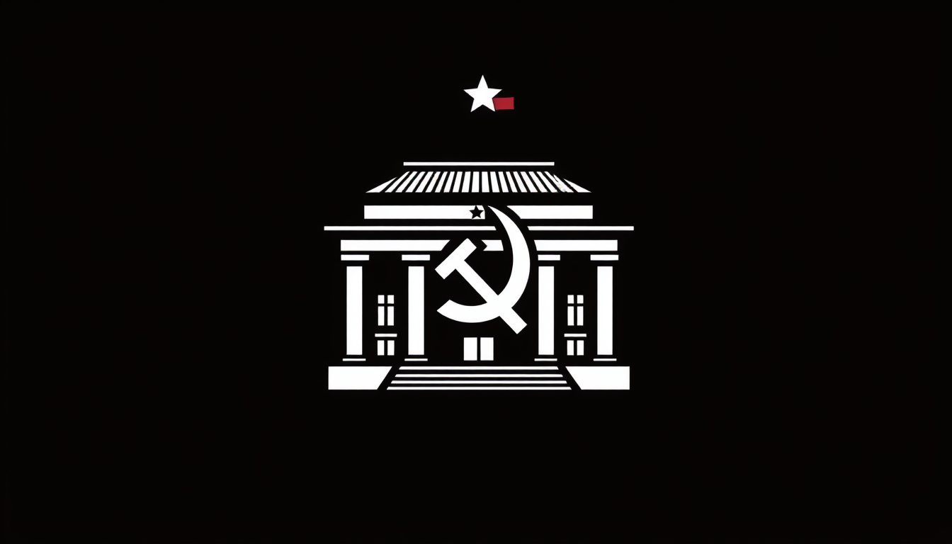 "Draw a logo for the Communist Party's Party Building." - Image