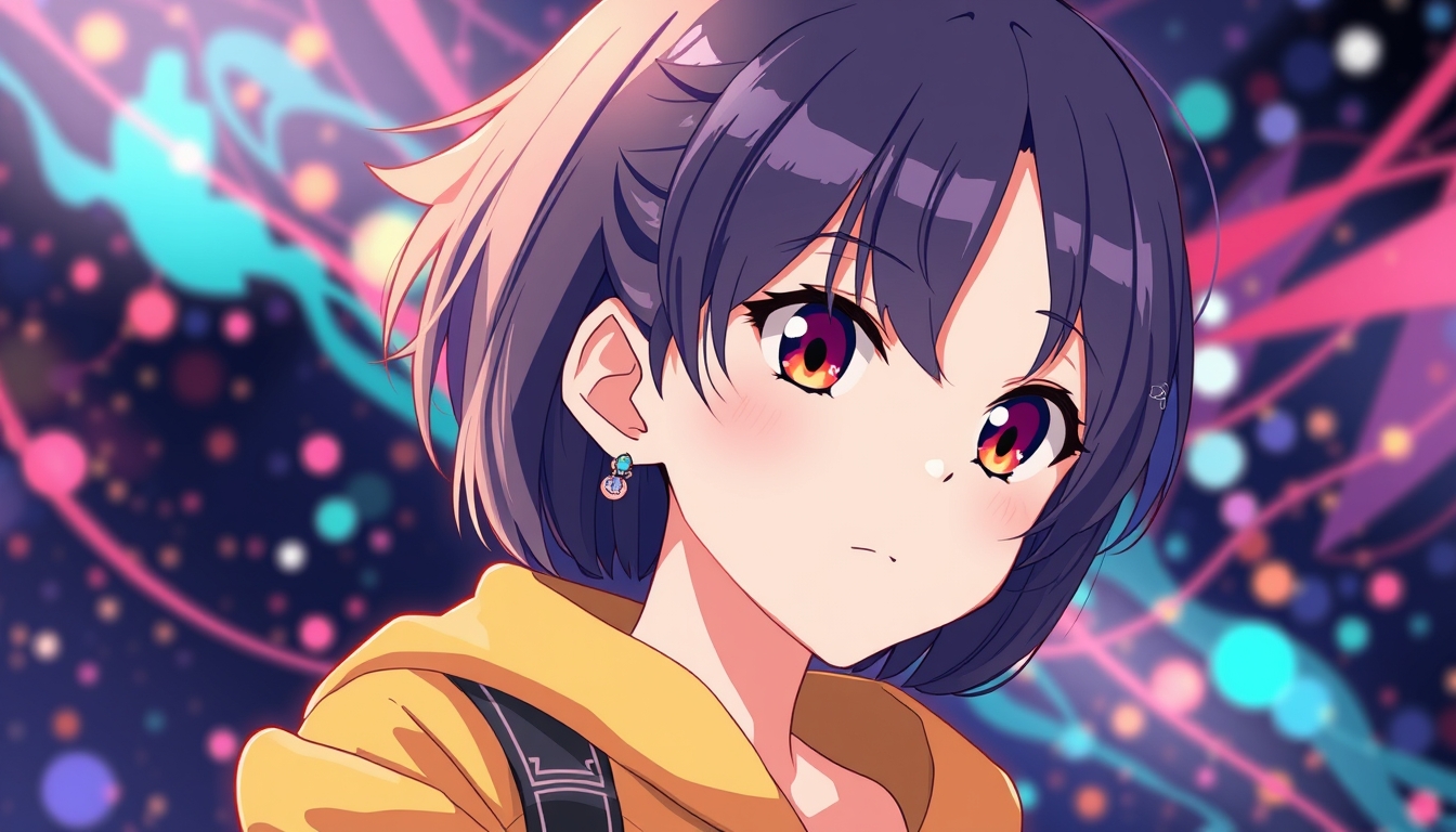 girl, smart and cool, anime, abstract background, 32K UHD, high detailed