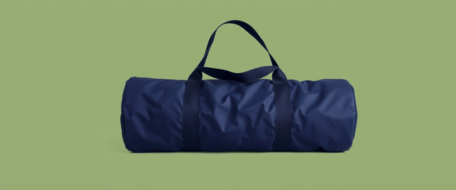 yoga mat bag, single color background, low saturation