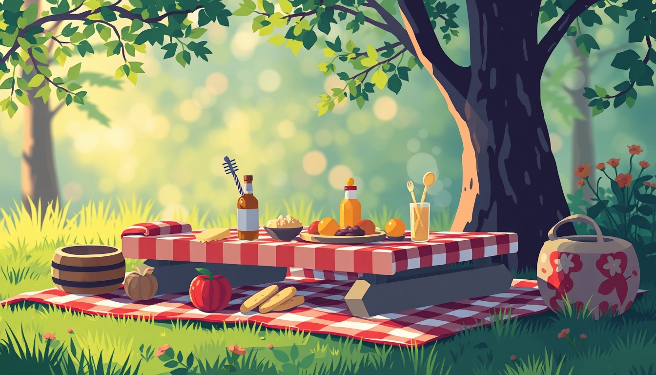 abstract background picnic