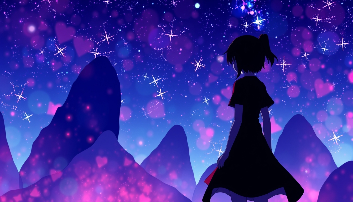 anime, abstract background