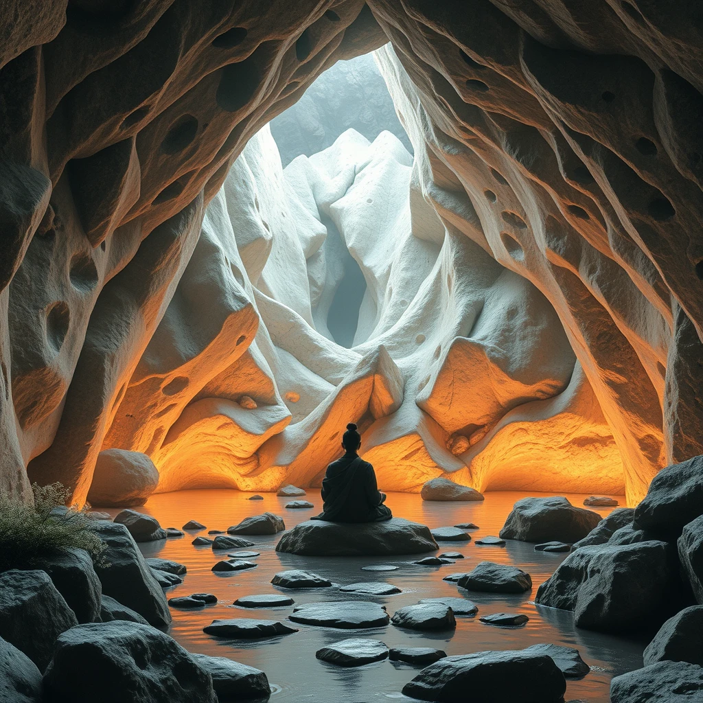 "A cave where immortals can meditate and cultivate, warm in winter, cool in summer, and full of the essence of spring."