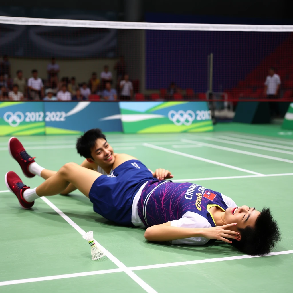 "When the Taiwanese men's Olympic badminton doubles won, one was lying on the court, and the other was happily lying on the court."