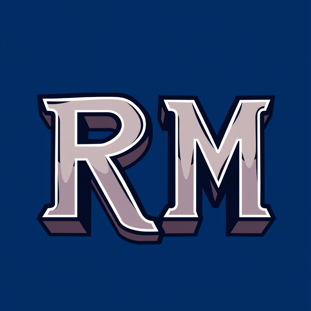 Logo created from the letters R and M - Image