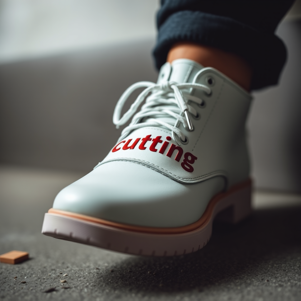 shoes with name brand 'cutting' - Image